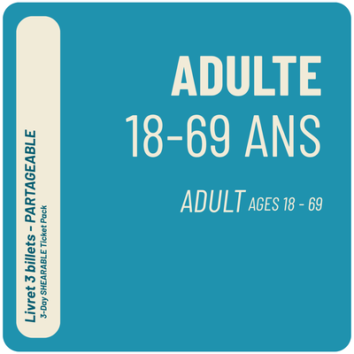 Livret Partageable - 3 Billets - 18-69 ans