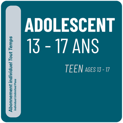 Individual Unlimited Pass – Teen Ages 13–17