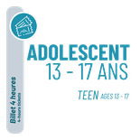 4-Hour Ticket - Teen 13-17 ans