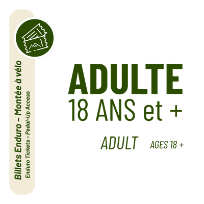 Enduro Tickets – Pedal-Up Access - Adult ages 18+