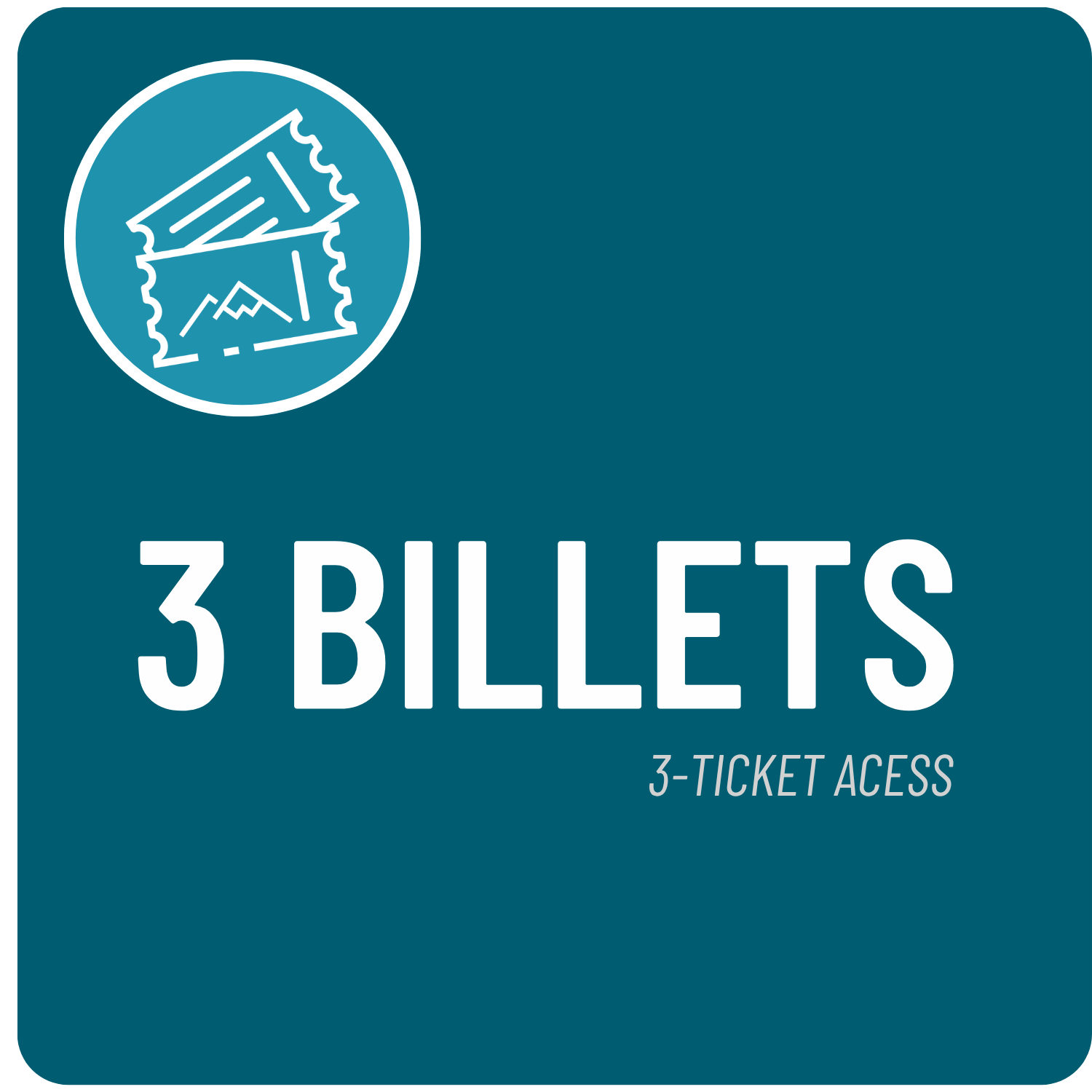 Livret de 3 billets